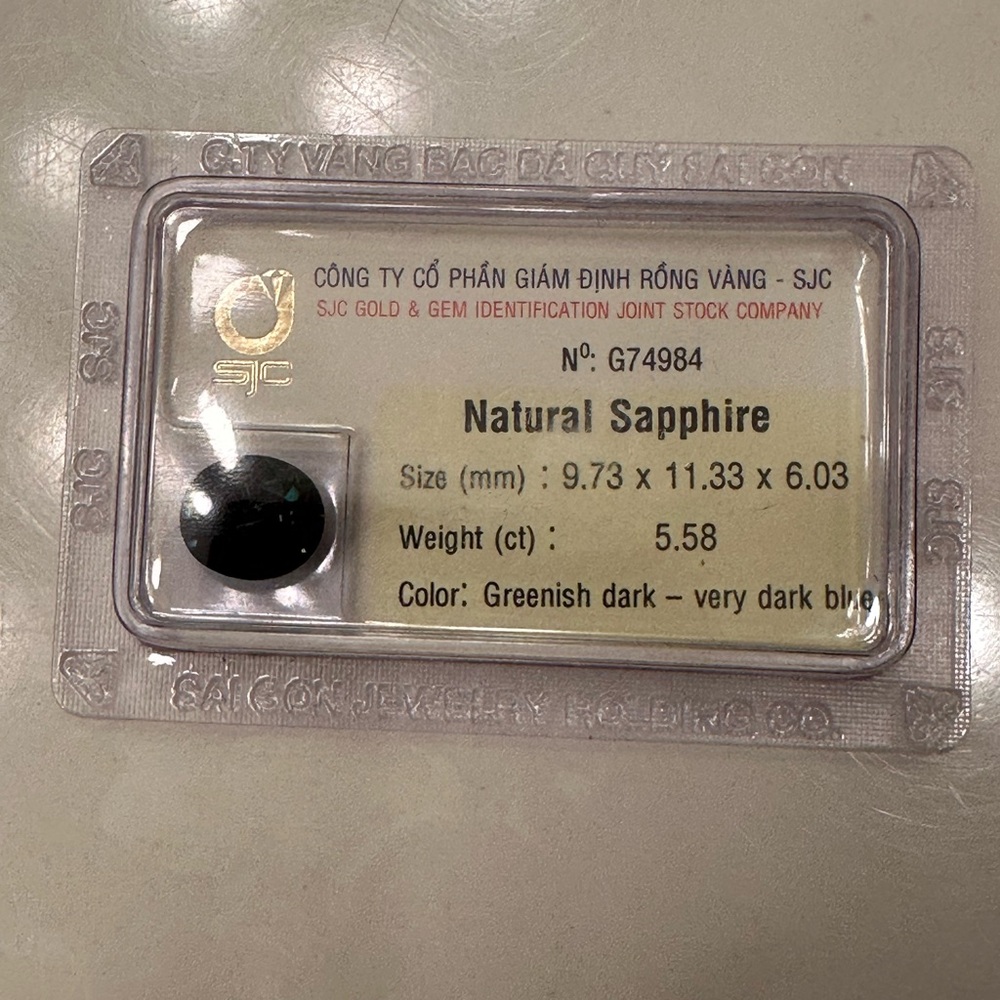 Natural green sapphire